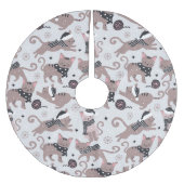 Leuke feestelijke kat kerstpatroon kerstboom rok (Voorkant)