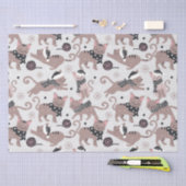 Leuke feestelijke kat kerstpatroon tissuepapier (Craft)