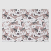 Leuke feestelijke kat kerstpatroon tissuepapier (Voorkant)