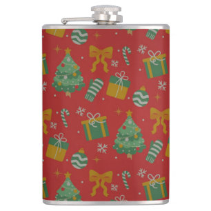 Leuke feestelijke kerst heupfles