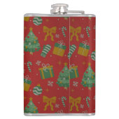 Leuke feestelijke kerst heupfles (Achterkant)
