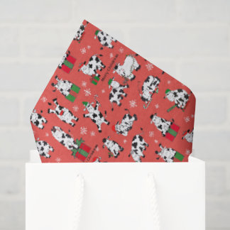 Leuke feestelijke kerst Koeien Tissuepapier