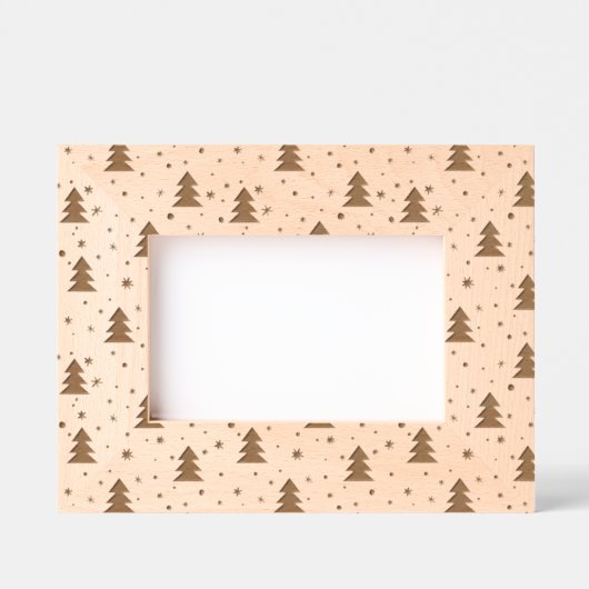 Leuke Feestelijke Kerstboom Patroon Laser Gegraveerde Lijstjes (Voorkant)