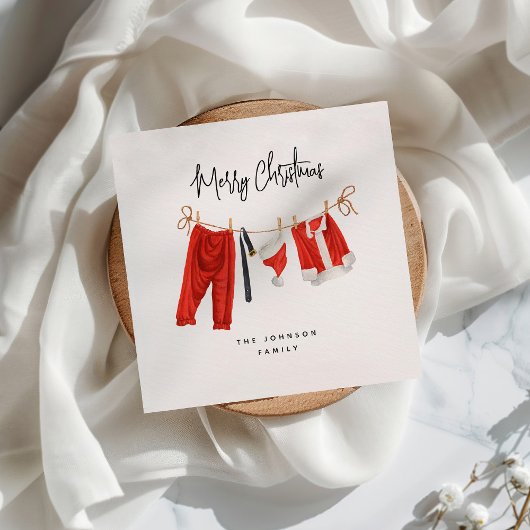 Leuke Feestelijke Kerstman's Clothesline Kerstmis Servet