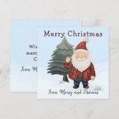 Leuke feestelijke Kinder kerst Kaart voor vrienden (Voorkant / Achterkant)