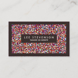 Leuke feestelijke kleurrijke Confetti Event Planne Visitekaartje