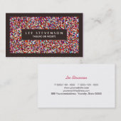 Leuke feestelijke kleurrijke Confetti Event Planne Visitekaartje (Voorkant / Achterkant)