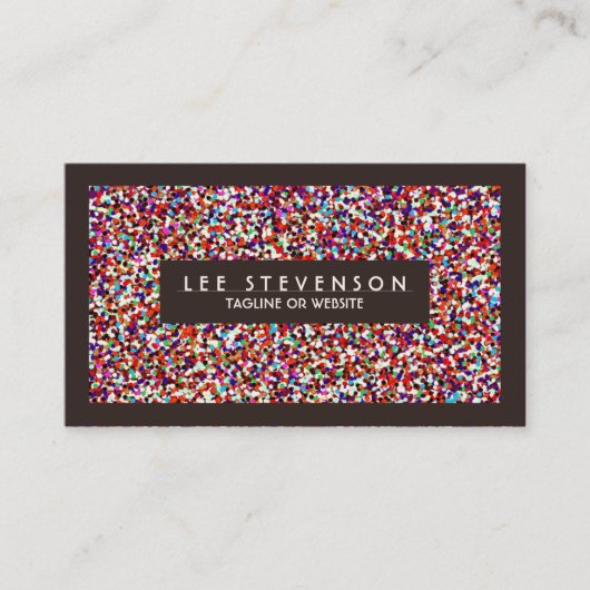 Leuke feestelijke kleurrijke Confetti Event Planne Visitekaartje (Voorkant)