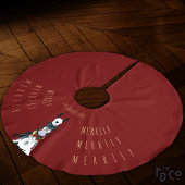 Leuke feestelijke rode chique Schattigee ezel lama Kerstboom Rok