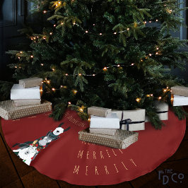 Leuke feestelijke rode chique Schattigee ezel lama Kerstboom Rok