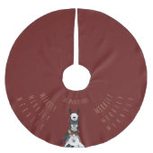 Leuke feestelijke rode chique Schattigee ezel lama Kerstboom Rok (Voorkant)