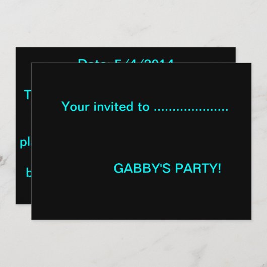 leuke feestelijke uitnodiging (Voorkant / Achterkant)