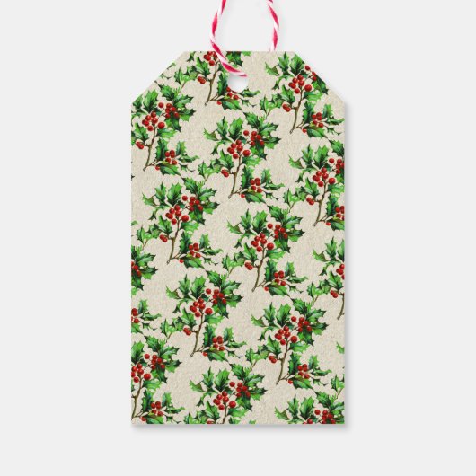 Leuke feestelijke  Victoriaans kerstcadeaus Cadeaulabel (Achterkant)