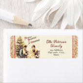 Leuke Feestelijke  Victoriaans Kerstman met Famili Etiket (Insitu)