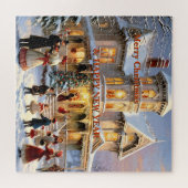 Leuke feestelijke vintage kerstpuzzel legpuzzel (Horizontaal)