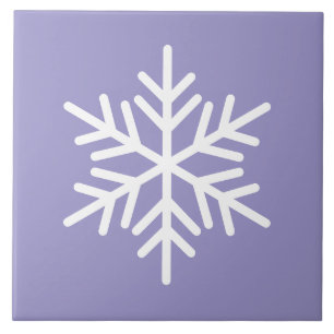 Leuke feestelijke witte Nordic Snowflake op licht Tegeltje