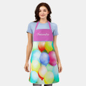 Leuke feesttijd Kleurrijke verjaardagsballonnen Schort (Gedragen)