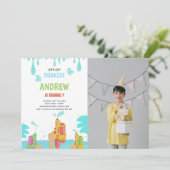 leuke feestuitnodigingen voor kinderen kaart (Staand voorkant)