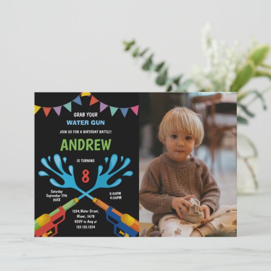 leuke feestuitnodigingen voor kinderen kaart (Staand voorkant)