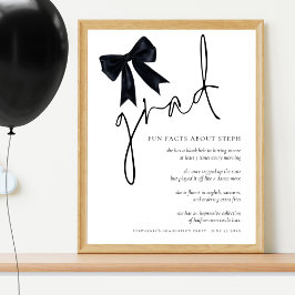 Leuke Feiten Afstudeerder Black Bow Afstudeerfeest Poster