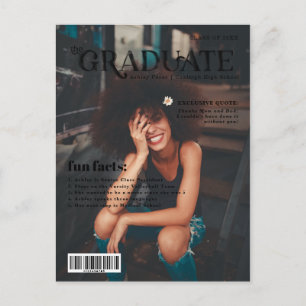 Leuke feiten   Afstuderen Magazine Hoesje Fotoaank Aankondigingskaart