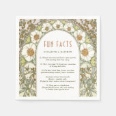 Leuke Feiten  Art Nouveau Bruiloft Servet (Voorkant)