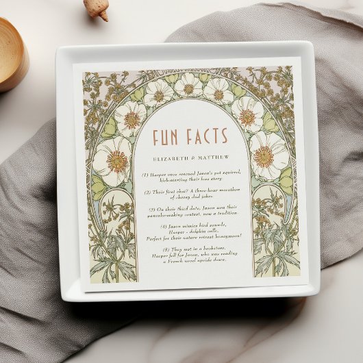 Leuke Feiten  Art Nouveau Bruiloft Servet