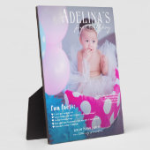 Leuke Feiten Baby's 1e Verjaardagstijdschrift Hoes Fotoplaat (Zijkant)