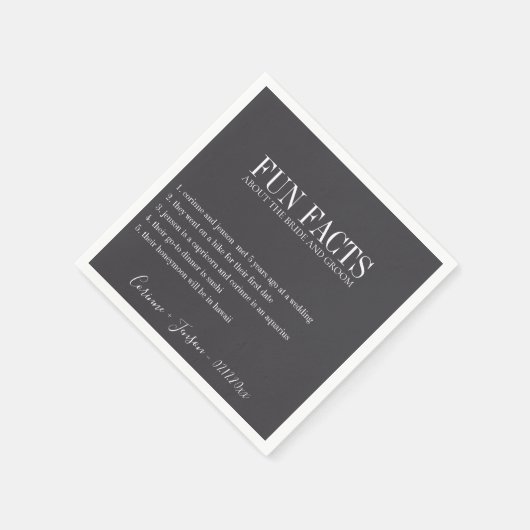Leuke feiten Black Onyx gepersonaliseerd Servet (Hoek)