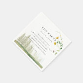 Leuke feiten Bos rustieke Boho Wildflower bruiloft Servet (Hoek)