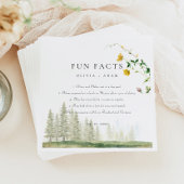 Leuke feiten Bos rustieke Boho Wildflower bruiloft Servet