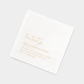 Leuke Feiten Bruid Bruidegom Gepersonaliseerde Tro Folie Servetten (Links)