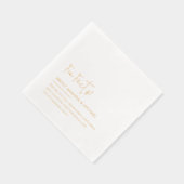 Leuke Feiten Bruid Bruidegom Gepersonaliseerde Tro Folie Servetten (Rechts)