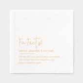 Leuke Feiten Bruid Bruidegom Gepersonaliseerde Tro Folie Servetten (Voorkant)