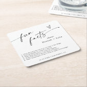 Leuke Feiten Bruiloft Onderzetter | Gepersonalisee (Schuin)