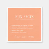 Leuke feiten Cantaloupe Peach Servet (Voorkant)