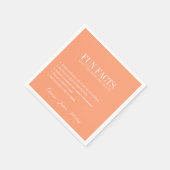 Leuke feiten Cantaloupe Peach Servet (Hoek)