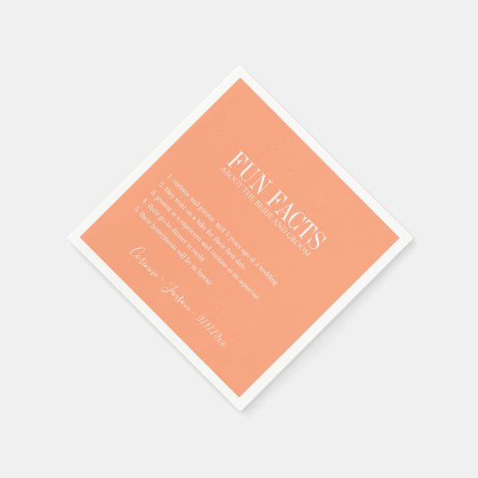 Leuke feiten Cantaloupe Peach Servet (Hoek)