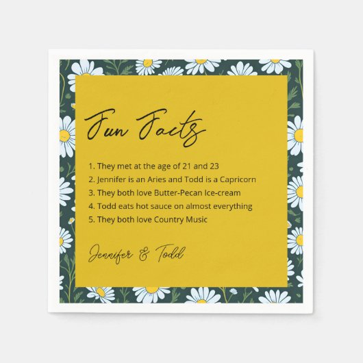 Leuke feiten Cocktail servetten (Voorkant)