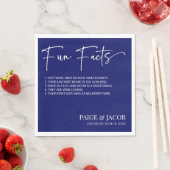 Leuke feiten donker marine wit klassiek minimale b servet (Insitu)