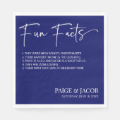 Leuke feiten donker marine wit klassiek minimale b servet (Voorkant)