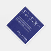 Leuke feiten donker marine wit klassiek minimale b servet (Hoek)