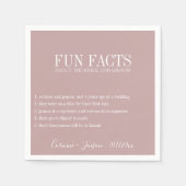 Leuke Feiten Dusty Mauve gepersonaliseerd Servet (Voorkant)