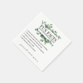 Leuke feiten Eucalyptus gebladerte gepersonaliseer Servet (Hoek)