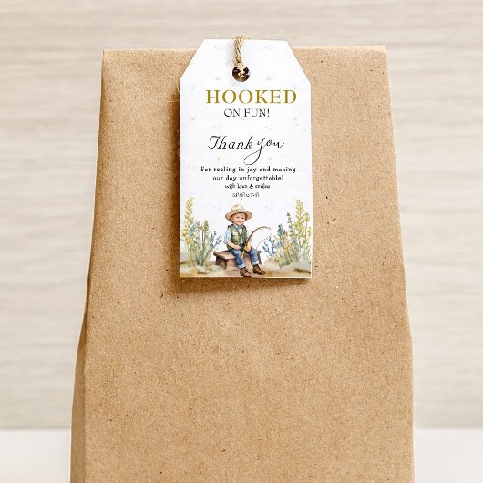 Leuke Feiten Fisherman's Derby Baby shower Bedankt Cadeaulabel