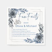 Leuke feiten Floral Moderne bruiloft servetten (Voorkant)