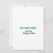 Leuke feiten Geboren in 1974 Flat Birthday Invitat Kaart (Achterkant)