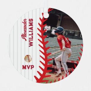Leuke Feiten GEPERSONALISEERDE Foto Softbal Honkba Metalen Ornament