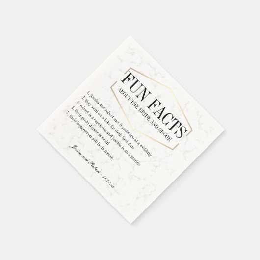 Leuke Feiten Goud Gepersonaliseerde Papieren serve Servet (Hoek)