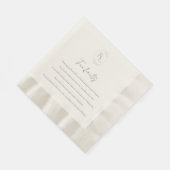 Leuke Feiten Groene Bloemen Monogram Bruiloft Servet (Hoek)